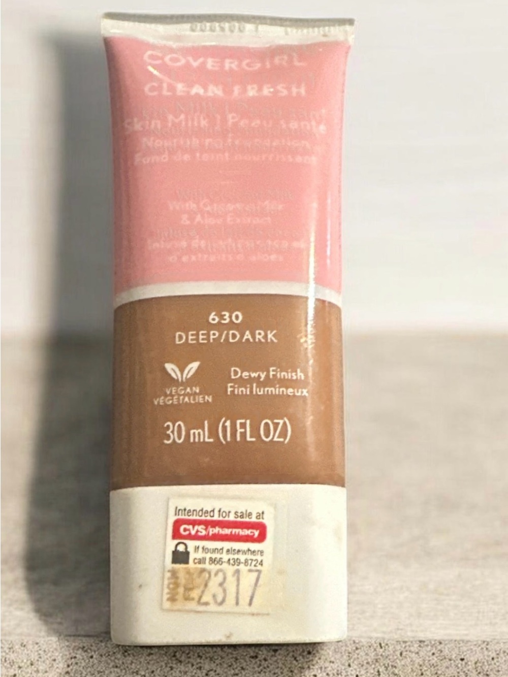 COVERGIRL Clean Fresh Skin Milk Dewy Finish Foundation - 630 Deep/Dark